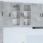 Zidni stakleni ormaric 2 pcs Betonski sivi 40 x 31 x 80 cm