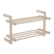 Stensko stojalo za čevlje iz masivnega bora v svetli naravni barvi 70x45x38 cm Eddison – Jotex