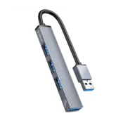 USB razdelilnik Orico AH-A13, 1 x USB-A 3.0, 3 x USB-A 2.0, siv