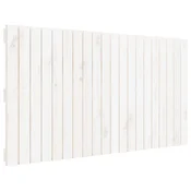 Vidaxl Stensko posteljno vzglavje belo 127,5x3x60 cm trdna borovina