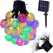 LED RGB 20 zunanja solarna dekorativna girlanda 8 funkcij