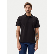 Calvin Klein Jeans za moške. J30J327040 Tkana polo majica z etiketo črna (L), Črna, Priložnostno, Kratek rokav, Organski bomb