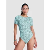 Roxy Sun Babe Ss Onesie Lycra oil green wildside psley