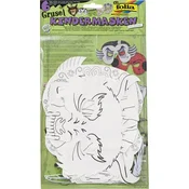 Kreativne maske, pakiranje od 6 komada, bijele, FOLIA, strašne 23239