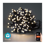 Nedis WIFILX01W100-LED Božicni LED niz 100× LED / 8 funkcija, 15 m, IP65, Wi-Fi (Tuya), topla bela