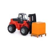 POLESIE Igracka Viljuškar PowerTruck i Supermix set konstruktora od 30 delova, Crveno-Crni