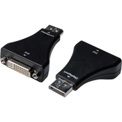 Digitus DisplayPort / DVI adapter [1xDisplayPort vtič => 1x DVI-vtičnica 24+5pol.] črn Digitus