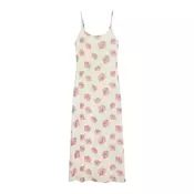 VERO MODA Poletna obleka VMFLORY zelena/staro roza/bela