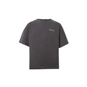 HOLLISTER Majica svetlo siva / črn denim