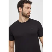 Bombažna kratka majica Calvin Klein moški, črna barva