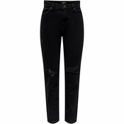 ONLY ONLJAGGER Mom Fit 15242370 Prane Black ženske kavbojke (Velikost 25/32)