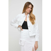 Jeans jakna Armani Exchange ženska, bela barva