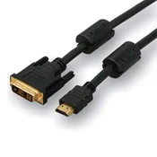 Video kabel LOGO DVI-D 18+1 moški – HDMI moški - 3 m, črn