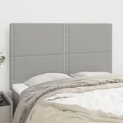 Vidaxl vidaXL Vzglavja za posteljo, 4 kosi, svetlo siva, 72x5x78/88 cm, blago