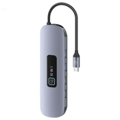shumee Adapter HUB za USAMS 10v1 PD100W siv
