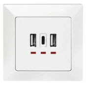 LOGILINK Wall outlet 2x USB-A 1x USB-C