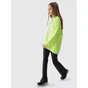 Girls sweatshirt without fastening and with hood 4F - yellow