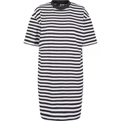 Womens striped dress oversized white/black