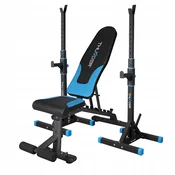 THUNDER Nastavljiva poševna fitnes klop THUNDER QUICK z ekspanderji in zaporo za noge + stojalo za dolgo palico PRESA – do 120 kg/200 kg, (5000115734)