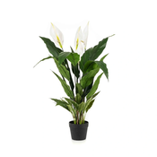 Umetna rastlina Spatifil 90cm z belimi cvetovi - bela - 76 do 100 cm