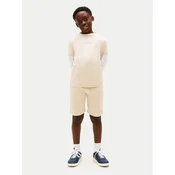 Tommy Hilfiger Majica Essential Logo KB0KB09666 Bež Regular Fit