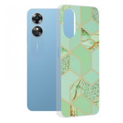 Techsuit Marmorni prah za Oppo A17 - zelen KP29203
