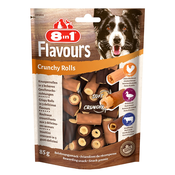 8in1 Flavours Crunchy Rolls pasji priboljški - 3 x 85 g