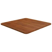 Vidaxl Kvadratna mizna plošča tem. rjava 50x50x1,5 cm trdna hrastovina