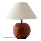 Rjava/kremno bela keramična namizna svetilka (višina 29 cm) Karamell – Jotex
