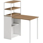 Homestar Zložljiva pisalna miza z 4 policami 105x60x127 cm naravni les