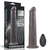 Dvoslojni platinasti silikonski rotacijski dildo s priseskom