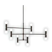Mitea M101712 luster sa 12 grla na pravim kracima, crni, 12xE27
