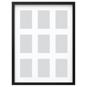 RÖDALM Ram za 9 slika, crna, 46x61 cm
