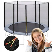 shumee 8FT mreža za trampolin 244/250/252 cm za 6 stebrov, močna in vzdržljiva