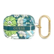 Guess Ovitek za AirPods Pro Guess Flower Strap Collection Green