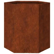 Vidaxl Cvetlično korito zarjavelo 40x40x45 cm corten jeklo
