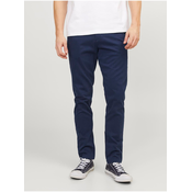 JACK & JONES Chino hlače NOOS - JJIMARCO JJBOWIE SA NAVY BLAZER NOOS, modra