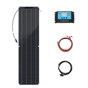 WUZECK Fleksibilen solarni panel kit, visoka učinkovitost, lahka zasnova, 12V 50W Solarkit B, (5000156988)