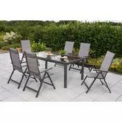 Gardenson VRTNA GARNITURA TRIVERO aluminij rjava, barve grafita