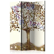 artgeist Paravan Golden Tree, 3-Delni, Enostranski