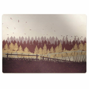 Decormat Podloga za pisarniški stol Jesenski gozd 120x90 cm 15 cm
