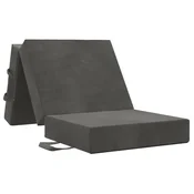 Vidaxl Zložljiv kavč postelja 90 x 63 x 45 cm Temno siva