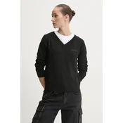 Pulover s primesjo svile Guess Jeans črna barva, W4BR84 Z3HO2