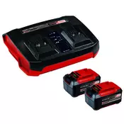 EINHELL Komplet punjac i dve baterije 2x 5,2Ah & Twincharger Starter set