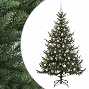 Vidaxl Umetna božična jelka z bučko 240 cm 300 LED Toplo bela