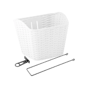 VENSSINI Korpa za bicikl PVC pletena sa držacima 3140018 Bela