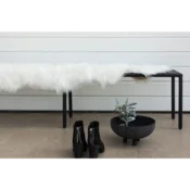 Venture Design Odeja za metanje Katy 180x55 cm bela
