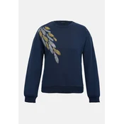 Anna Field Majica FEATHER temno modra/kari/bela