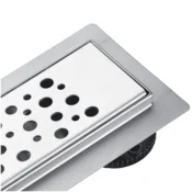 shumee Dekorativna plošča linearnega odtoka BASIC Decor Inox z mehurčki, 60 cm
