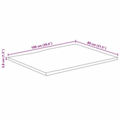 Stolna ploca 100x80x3,8cm od masivnog drva manga sa živim rubom